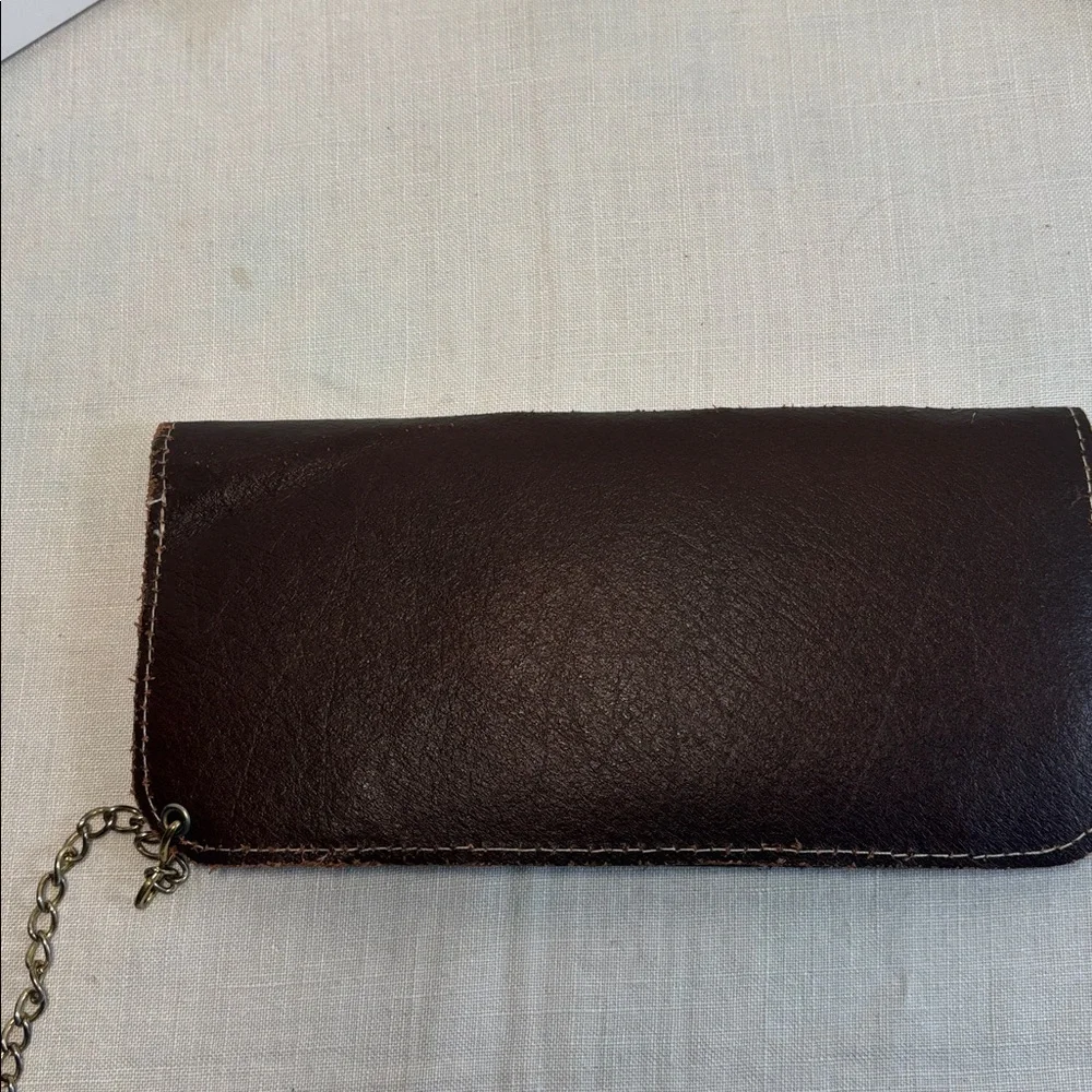 Vintage Leather Biker Wallet w/ Chain